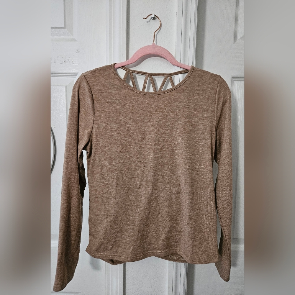 Chic Tan Long Sleeve Top